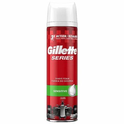 فوم اصلاح ژیلت سریس قرمز Gillette Series Sensitive Shave Foam