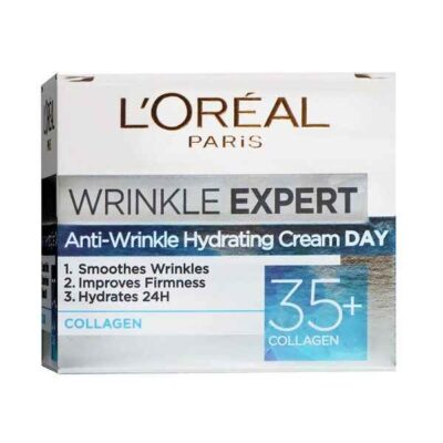 کرم روز ضد چروک کلاژن لورال Loreal anti wrinkle hydrating 35+ collagen