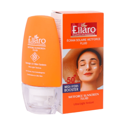 کرم ضد آفتاب بی رنگ الارو Ellaro Wetforce Sunscreen Fluid SPF 50 Oily Skin