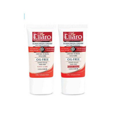 کرم ضد آفتاب الارو پوست چرب در دو رنگ Ellaro Teinte Foncee & Claire SPF50