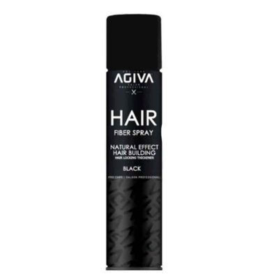 اسپری پرپشت کننده مو آگیوا رنگ مشکی Agiva Hair Fiber Spray Black 150ml