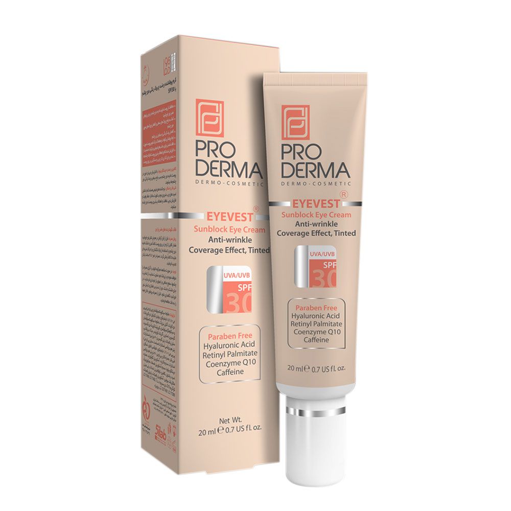 کرم ضد چروک رنگی دور چشم مدل PRODERMA Eyevest با SPF30 پرودرما کرم ضد چروک رنگی دور چشم مدل PRODERMA Eyevest با SPF30 پرودرما